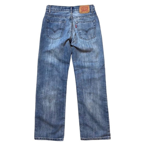 Levis 505 Jeans Boys 12 26x26 Blue Regular Fit Cotton Denim Adjustable Waist - Picture 4 of 16